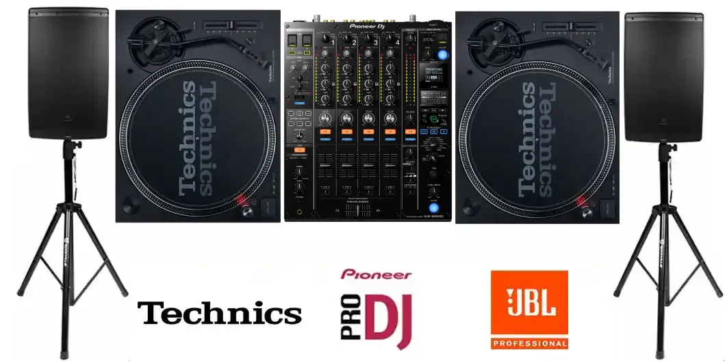 Sonido JBL + Technics mk7 + Pioneer DJM 900 Nxs 2