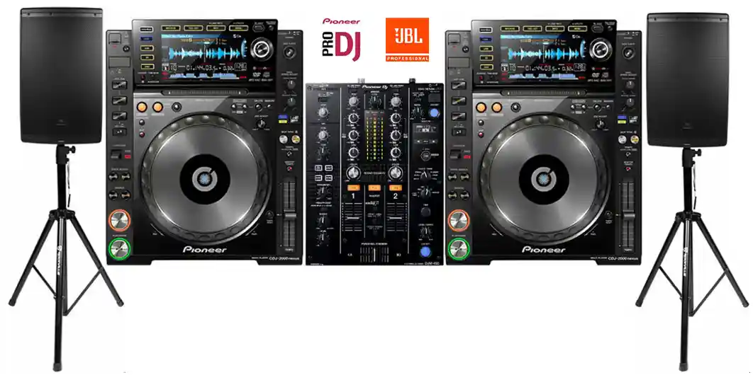 Equipo de sonido JBL + CDJ 2000 Nexus + DJM 450