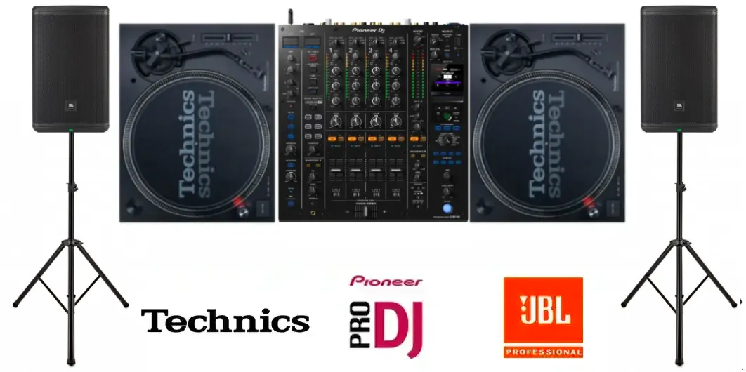 Sonido JBL + Technics 1210 mk7 + Pioneer DJM A9