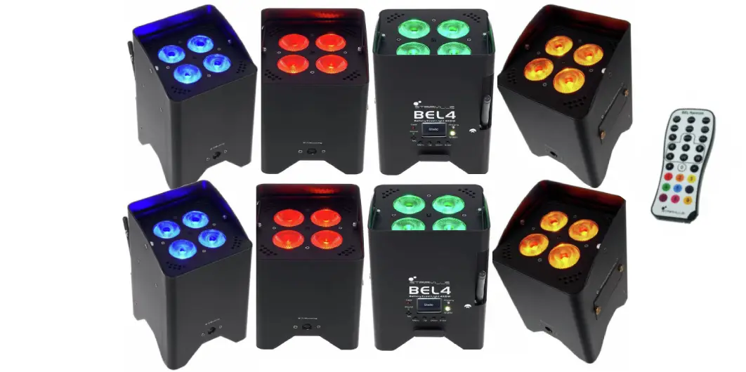 8x BEL4 Luces con bateria multicolor