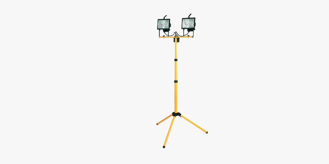 White light stand with two spots