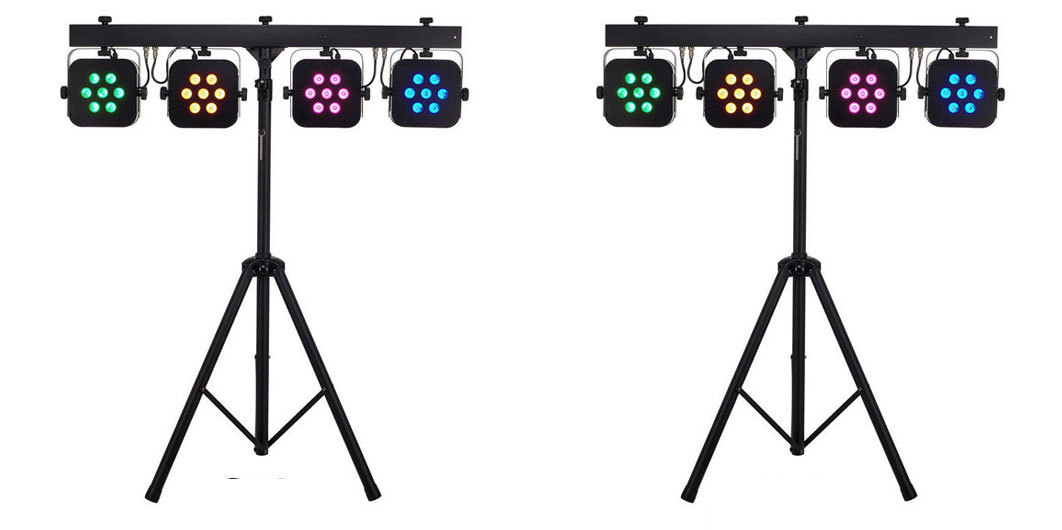 2 x Multicolored light stand