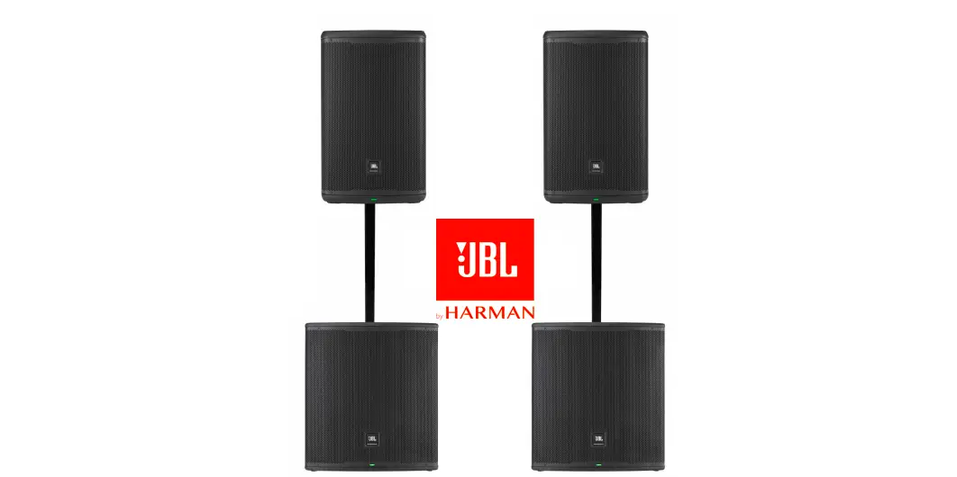 2x Speaker JBL 715 + 2 Sub 618