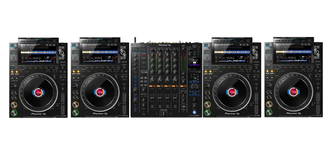DJ Set 4x cdj3000 + Pioneer DJM A9 rental