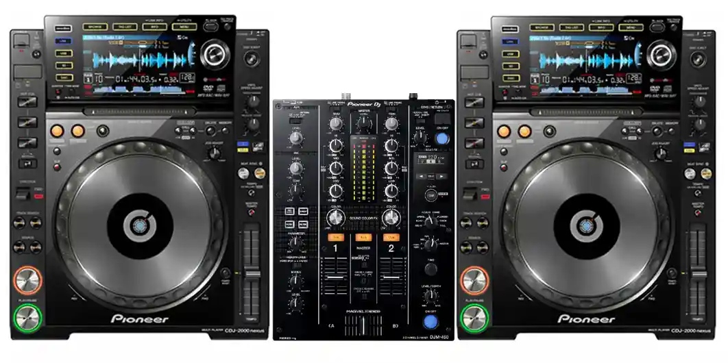 DJ Set CDJ 2000 and DJM 450 Nexus