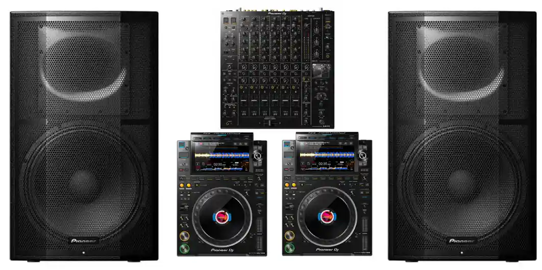 Pioneer DJ XPRS 15 + CDJ 3000 + djm v-10
