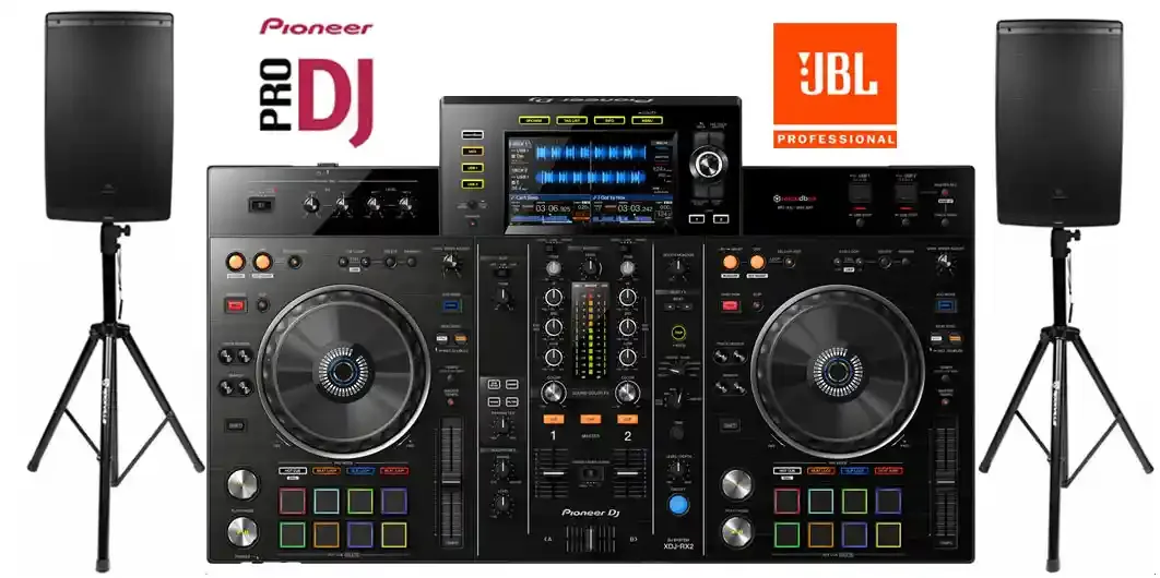 Lautsprecher JBL + Pioneer DJ RX2