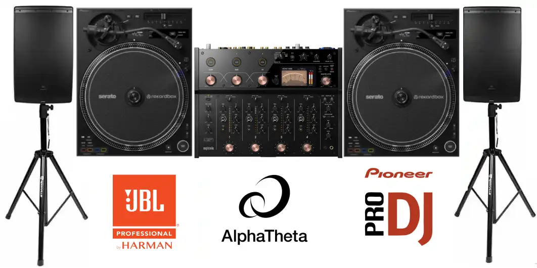 JBL Sound + Technics 1210 mk7 + Mixer Alphatheta Euphonia